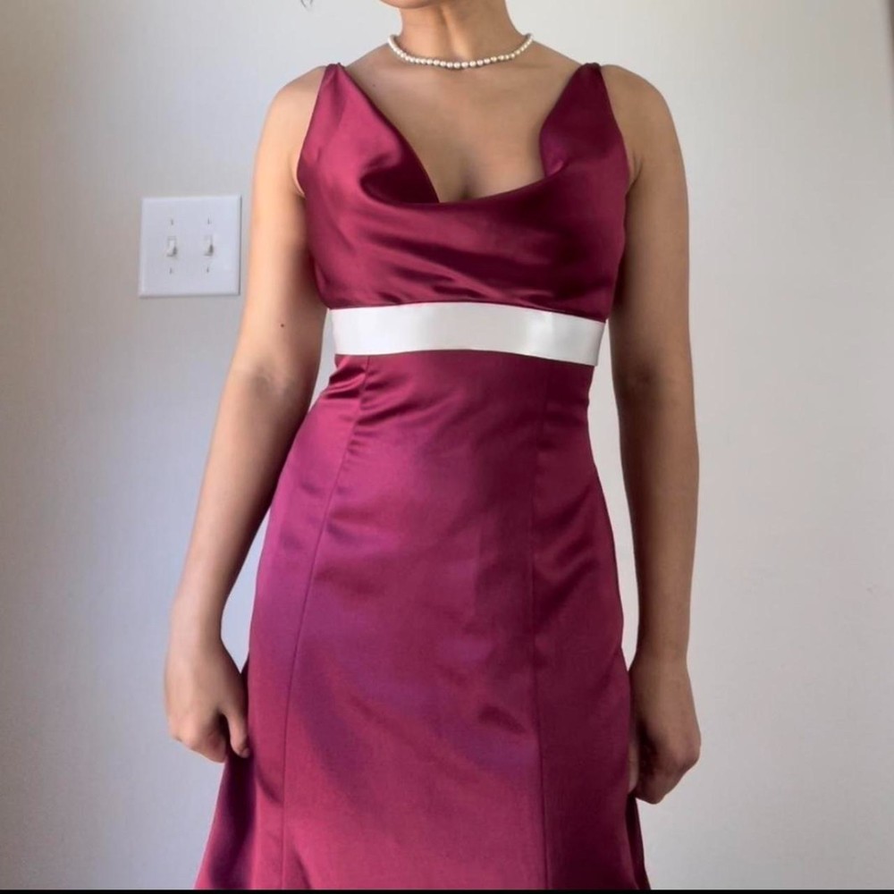 alvina valenta maids cowl neck dress